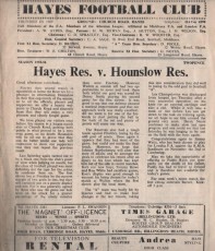 Hayes v Hounslow Town