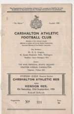 Carshalton Athletic v Hendon