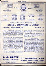 Ilford v Brentwood Town