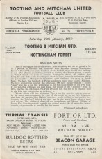Tooting & Mitcham United v Nottingham Forest