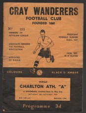 Cray Wanderers v Charlton Athletic