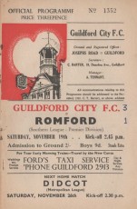 Guildford City v Romford