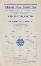 Colchester United v Plymouth Argyle