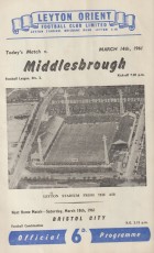 Leyton Orient v Middlesbrough