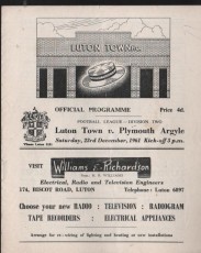 Luton Town v Plymouth Argyle