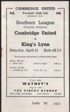 Cambridge United v Kings Lynn