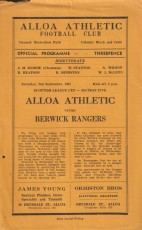 Alloa Athletic v Berwick Rangers