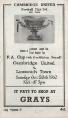 Cambridge United v Lowestoft Town