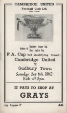 Cambridge United v Sudbury Town