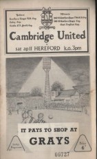 Cambridge United v Hereford United
