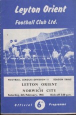 Leyton Orient v Norwich City