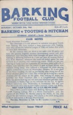 Barking v Tooting & Mitcham United
