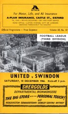 Oxford United v Swindon Town