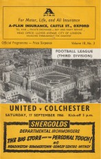 Oxford United v Colchester United