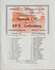 Norwich City v Gothenburg