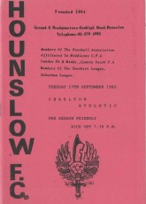 Hounslow Town v Charlton Athletic