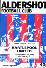 Aldershot Town v Hartlepool United