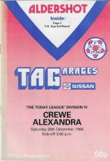 Aldershot Town v Crewe Alexandra