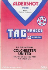 Aldershot Town v Colchester United