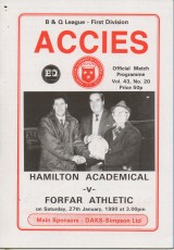 Hamilton Academical v Forfar Athletic