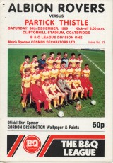 Albion Rovers v Partick Thistle