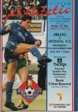 Oldham Athletic v Arsenal