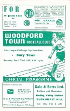 Woodford Town v Bury Town