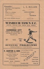 Wisbech Town v Cambridge City