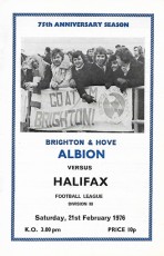 Brighton & Hove Albion v Halifax Town