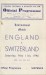 England v Switzerland