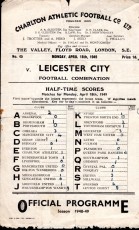 Charlton Athletic v Leicester City