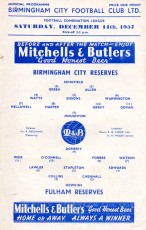 Birmingham City v Fulham