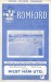 Romford v West Ham United