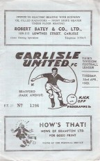 Carlisle United v Bradford Park Avenue