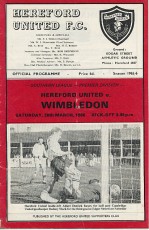 Hereford United v Wimbledon