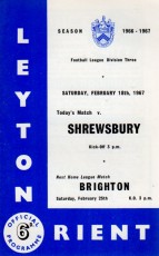 Leyton Orient v Shrewsbury Town