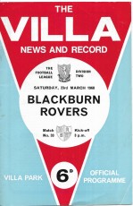 Aston Villa v Blackburn Rovers