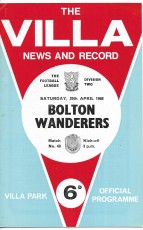 Aston Villa v Bolton Wanderers