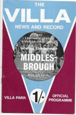 Aston Villa v Middlesbrough