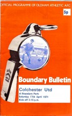 Oldham Athletic v Colchester United