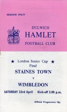 Staines Town v Wimbledon