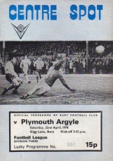 Bury v Plymouth Argyle