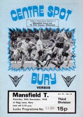 Bury v Mansfield Town