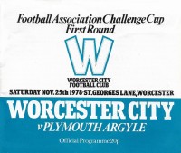 Worcester City v Plymouth Argyle