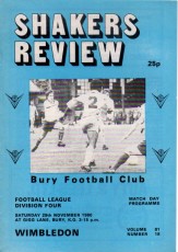 Bury v Wimbledon