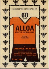 Alloa Athletic v Berwick Rangers