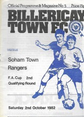 Billericay Town v Soham Town Rangers