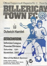Billericay Town v Dulwich Hamlet