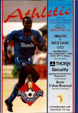 Oldham Athletic v West Ham United