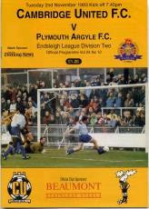 Cambridge United v Plymouth Argyle